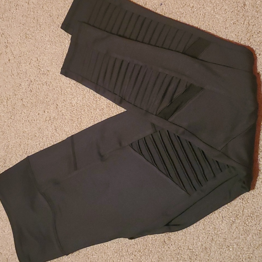 CVG black moto full length leggings